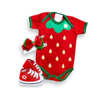 Body Temático Bebê Frutas Morango Enxoval em Oferta na Shopee