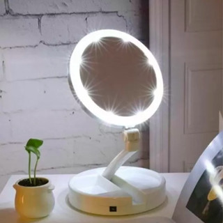 Jnlvariedades Espelho de maquiagem com luz de LED efeito Ring Light