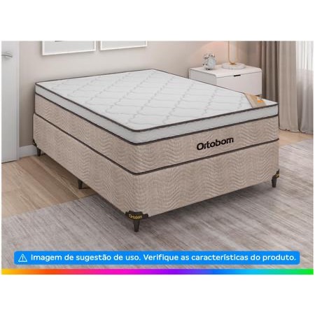 Cama Box Casal (Box + Colchão) Ortobom