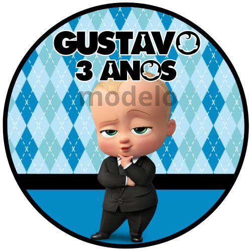Adesivo Redondo Personalizado Poderoso Chefinho - Tubetes / Latinhas/ aniversário ( APENAS ARTE E IMPRESSÃO)