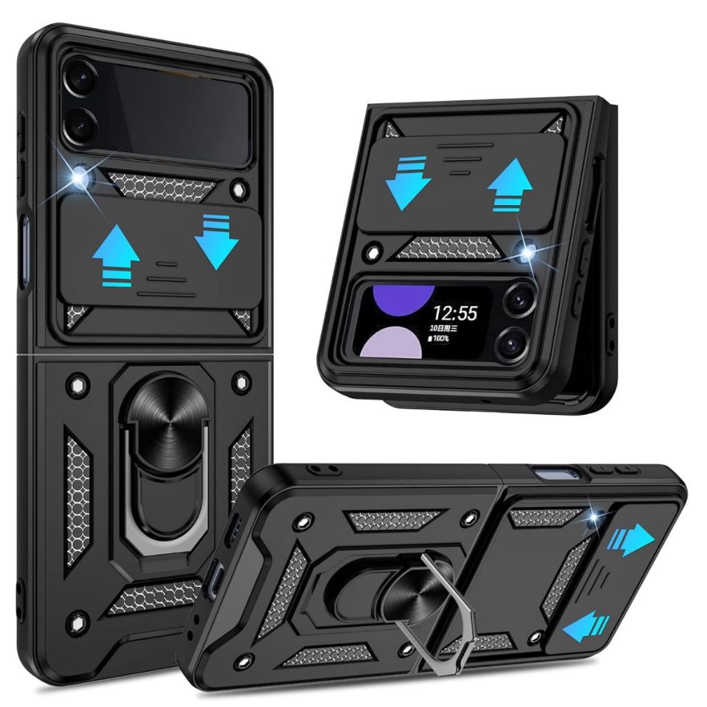Capa Militar P/ Samsung Galaxy Z Flip 4 - Protetora Anti Impacto Queda Armadura 