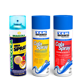 Cola Spray Adesivo Multiuso Reposicionavel Permanente 500ml Uso Geral em Oferta na Shopee