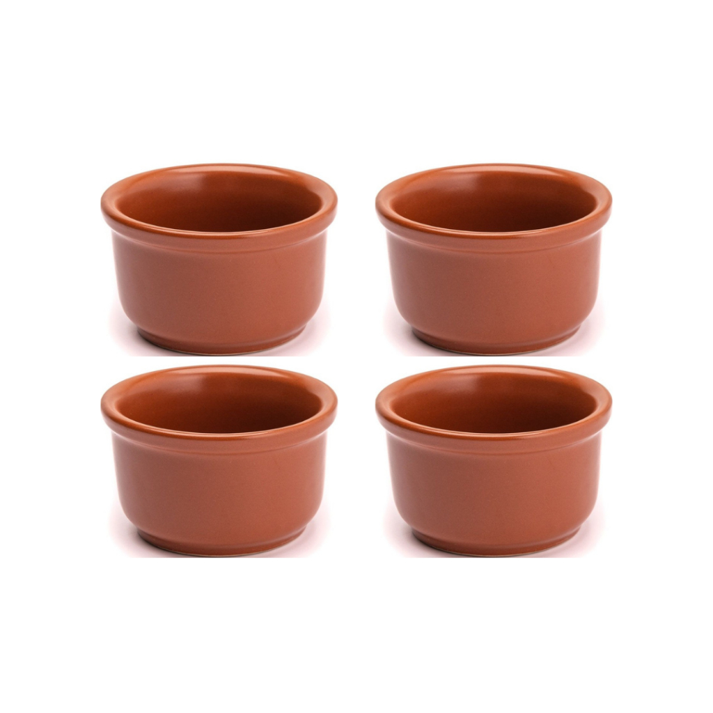 4 Cumbucas Refratarias Marrom 500ml Restaurante Feijoada