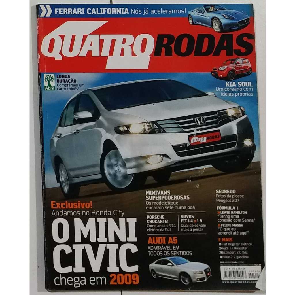 Revista Quatro Rodas DEZEMBRO de 2008 Edição n° 585 – Honda City. Fit 1.4 x Fit 1.5 . Ecosport 2.0 flex. Hilux 2.7.