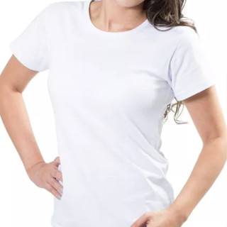 Camiseta Feminina Baby Look 100% Algodão Lisa Qualidade