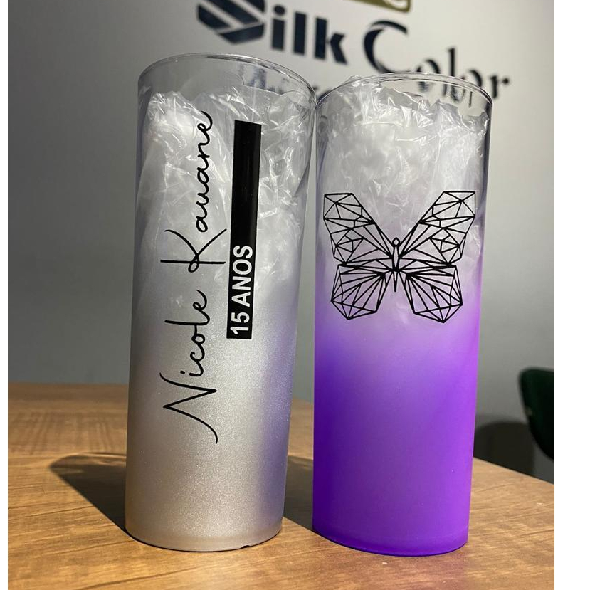100 Copos long drink 350ml para 15 anos, casamento, festa, Long Drink premium degradê. em Oferta na Shopee