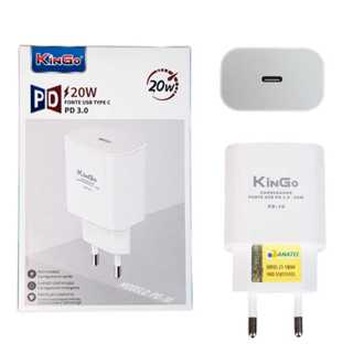 Fonte Carregador Celular Kingo USB C 20W Turbo