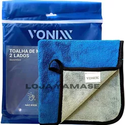 Pano 2 Lados Toalha Microfibra Automotiva Lustro 600gsm 40x40 Vonixx
