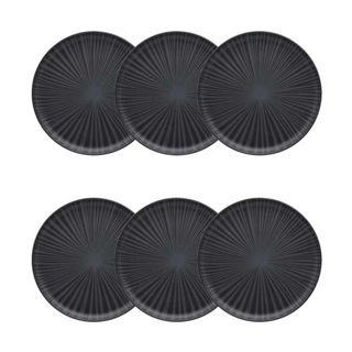 Prato Sobremesa Flat Ônix 6 Unidades 20cm Oxford Preto Fosco em Oferta na Shopee