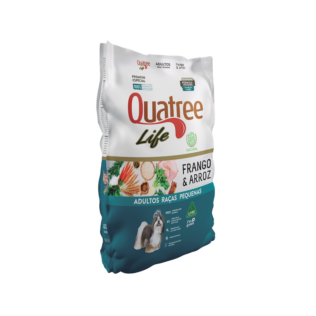 Ração Quatree Life Adulto Raças Pequenas Frango 10,1 kg