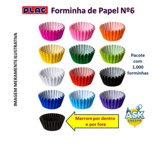 Forminha de papel para Doces Nº6 Plac - Pacote 10x100 em Oferta na Shopee