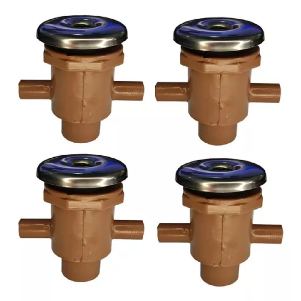 4x Mini Jato Cromado P/ Banheira Hidromassagem Spa Abs Sinapse