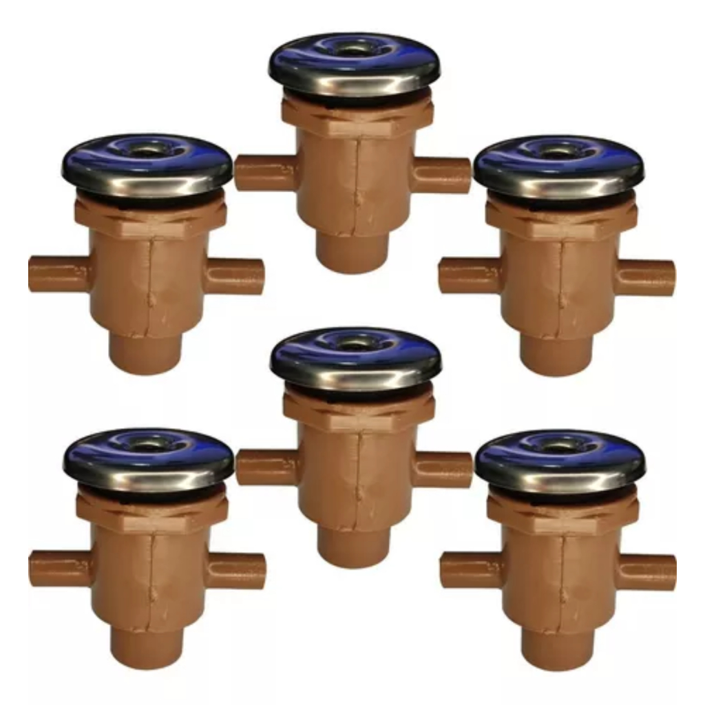 6 Mini Jatos Cromado Banheira Hidromassagem Spa Abs