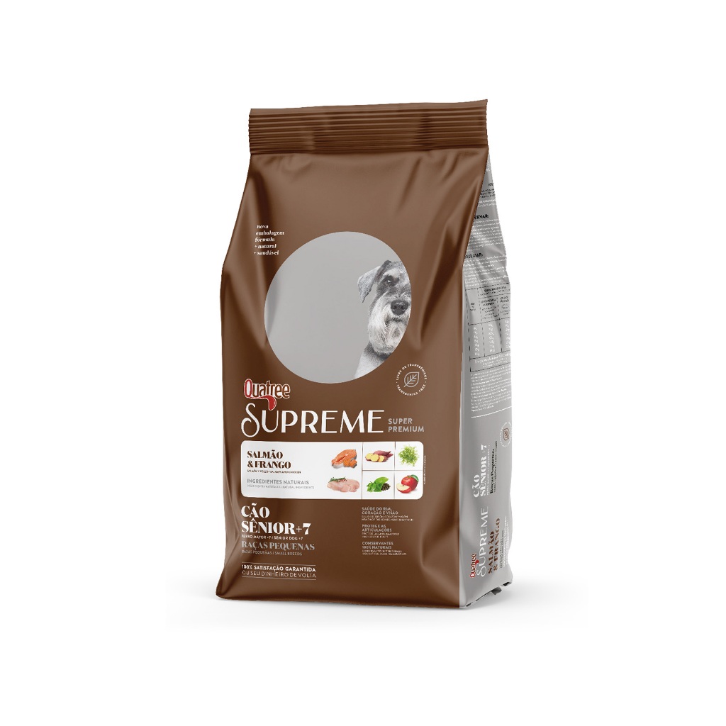 Ração Quatree Supreme Sênior Raças Pequenas Salmão e Frango 10,1 kg