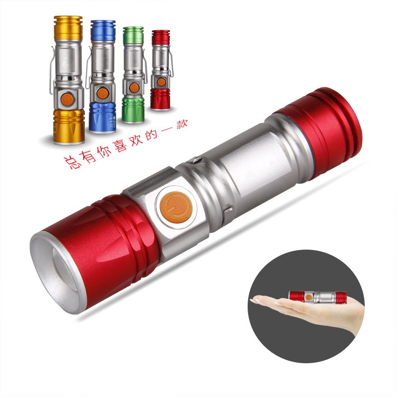 Lanterna Led Portátil T6 / Usb Recarregável Com Zoom Lanterna em Oferta na Shopee