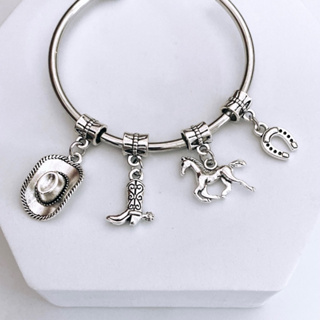 Berloque Pingente Bota Chapéu Ferradura country Roça Agro cowboy Peão Boiadeiro Banhado a Prata 925 em Oferta na Shopee