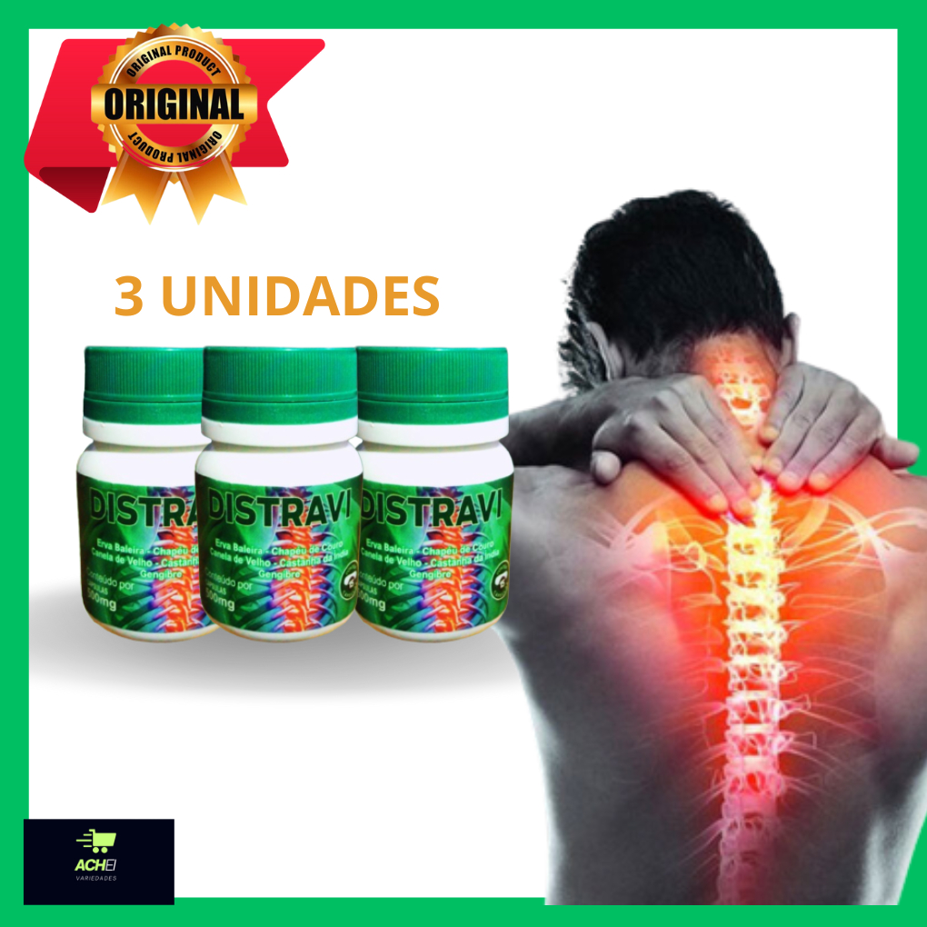 Kit 3 Distravi Original 500mg Com Canela de Velho + ENVIO IMEDIATO