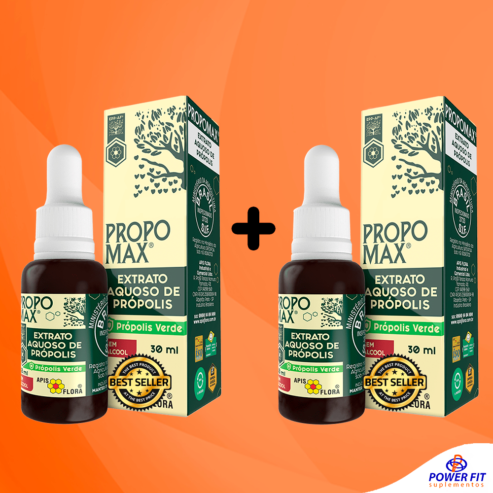 Kit 2x Propomax Aquoso Extrato de Própolis Sem Álcool 30ml - Apis Flora