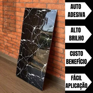 Kit 10 Placas Painel Adesivas Mármore Parede Autocolante 3d Porcelanato Lavável 30X60 em Oferta na Shopee