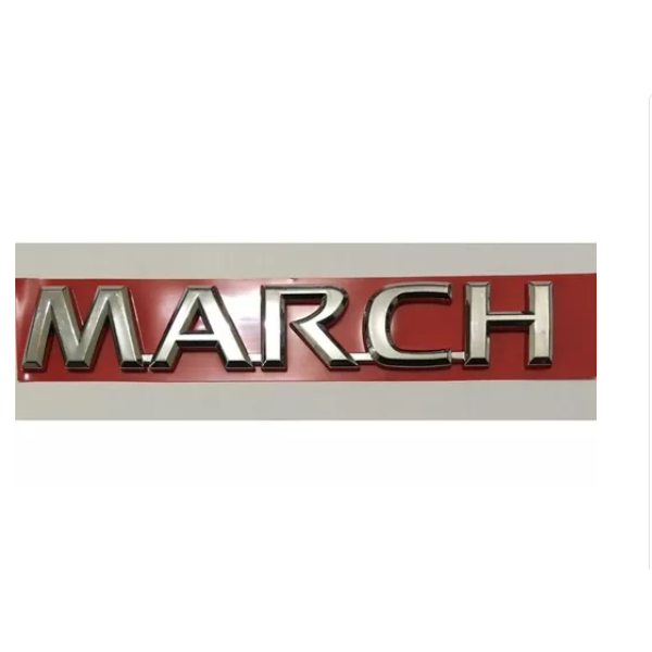 Emblema Letreiro Cromado Nissan March