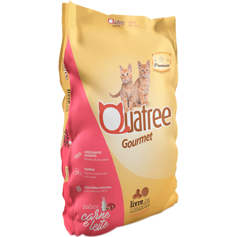 Ração Quatree Gourmet Gato Filhote Carne e Leite 1kg