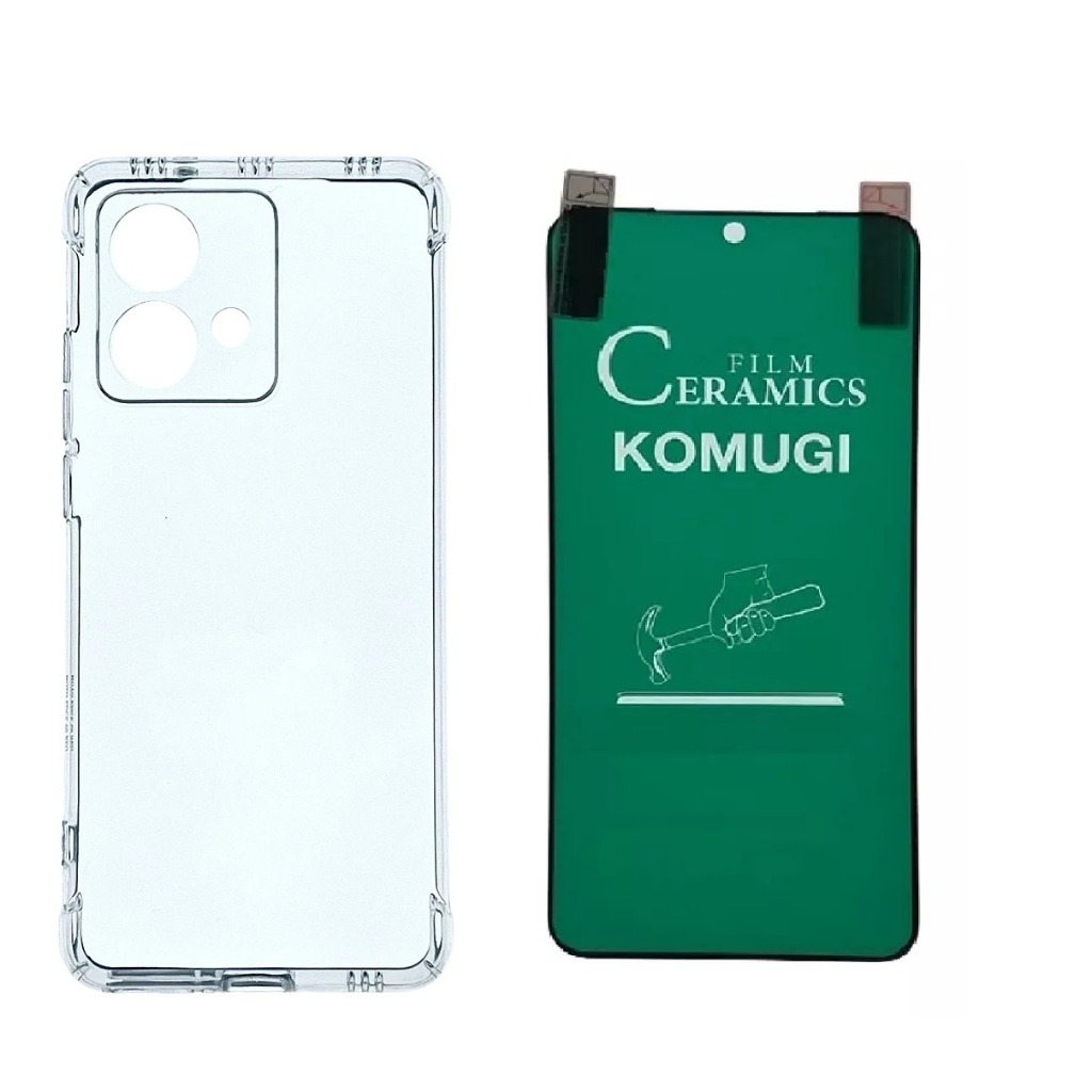 Capa Capinha Case Anti Impacto + Pelicula de Ceramica 9d Para Moto Edge 40 Neo