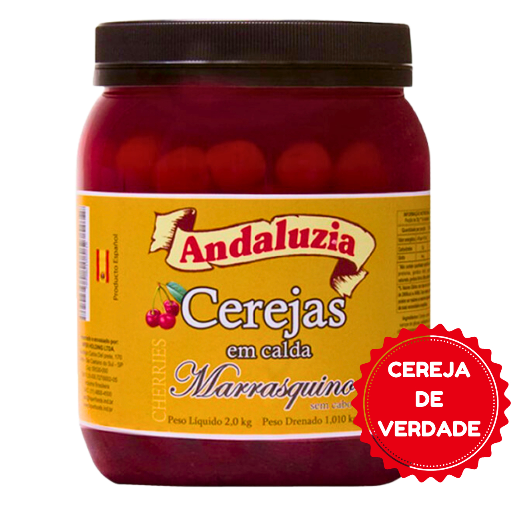 Cereja Premmium 2,0 Kg Sem Cabo em Calda Marrasquino em Oferta na Shopee