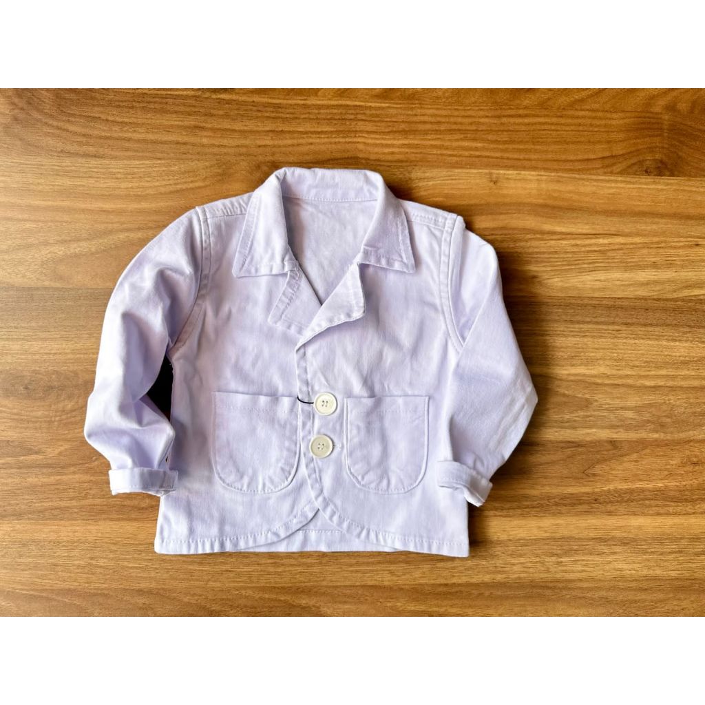 Roupa Menino Infantil Blazer Sarja Branco