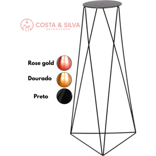 Suporte Para Vaso Tripé Plantas Jardim Chão Table Triangular 60cm em Oferta na Shopee