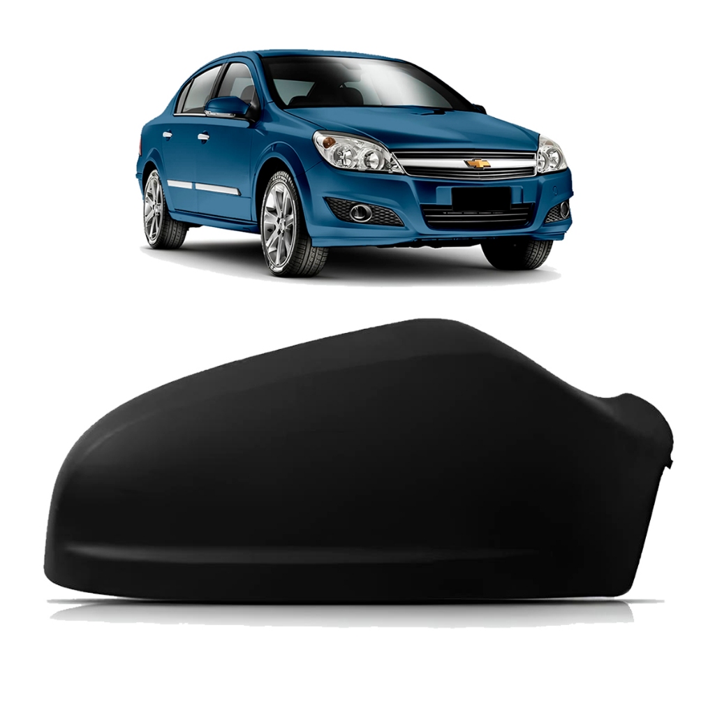 Capa Retrovisor Vectra 2006 2007 2008 2009 2010 2011 Preta Sem Furo Para Pisca