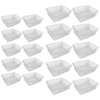 Cesto Organizador Kit 10 Pequeno e 10 Medio Transparente para Gaveta de Bebe em Oferta na Shopee