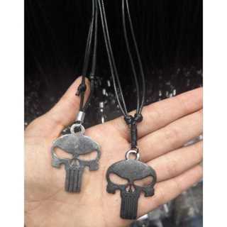 Colar Pingente Caveira Justiceiro The Punisher Cordão Regulável Masculino Feminino
