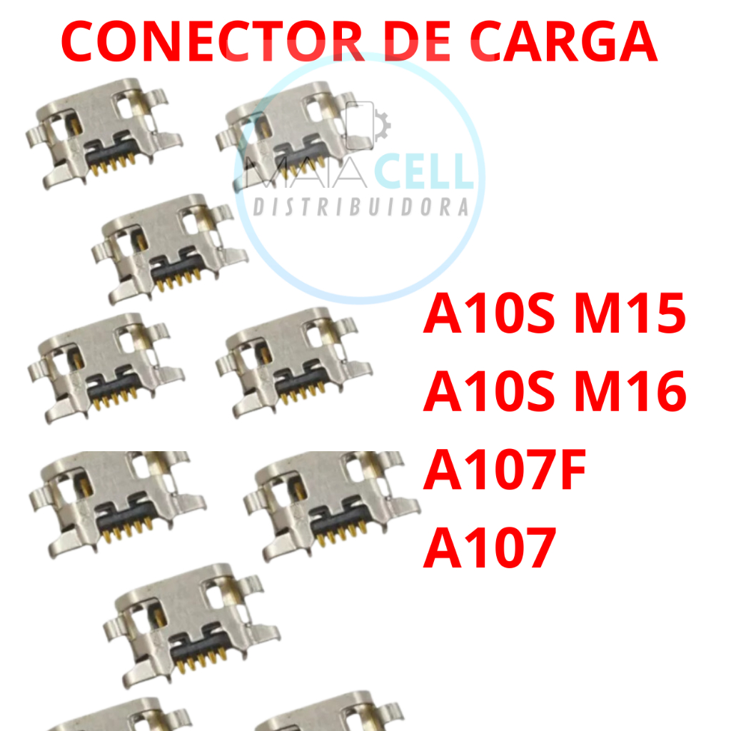 kit até 50 peças conector de carga v8 a10s conector a10s m15 a10s m16