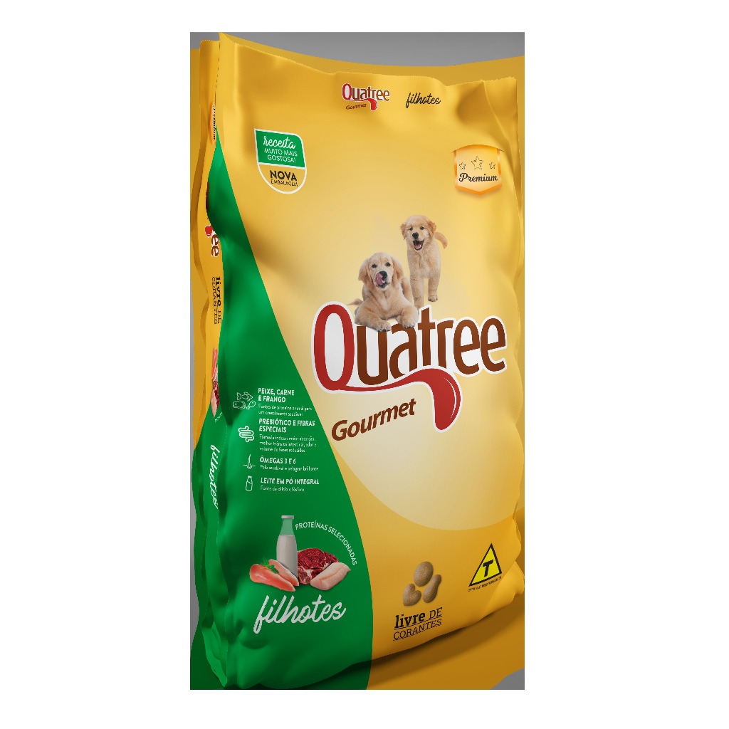 Ração Quatree Premium Cães Filhote sem Corantes 10,1 kg