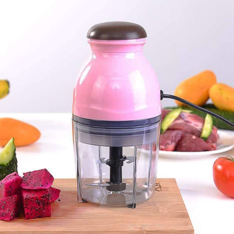 Processador de alimentos elétrico 600ml Cortador Triturador moedor de carne alho Legumes Frutas 110V