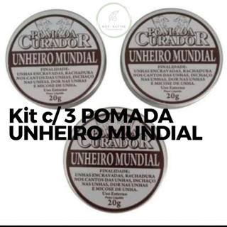 POMADA UNHEIRO MUNDIAL 3 UNIDADES 20g cada em Oferta na Shopee