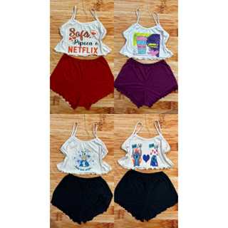 Kit 5 Baby Doll Feminino Conjunto Short Doll Pijama Feminino Roupa De Dormir