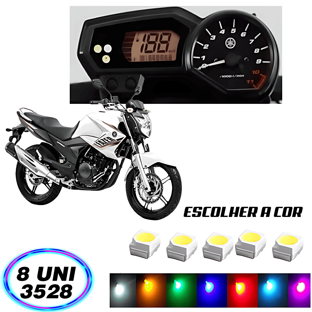 Led Fazer 250 2011 A 2015 Painel 8 Peças