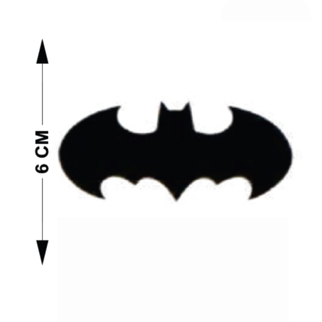 6 Apliques Batman Morcego Acrílico Preto AC2 6 cm Vivarte - Inspire sua Festa Loja