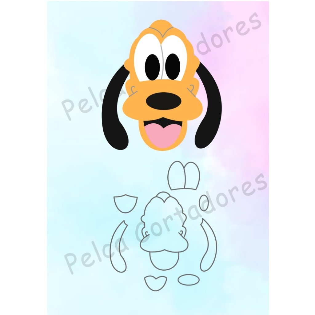 cortador pluto ( mickey e minnie)