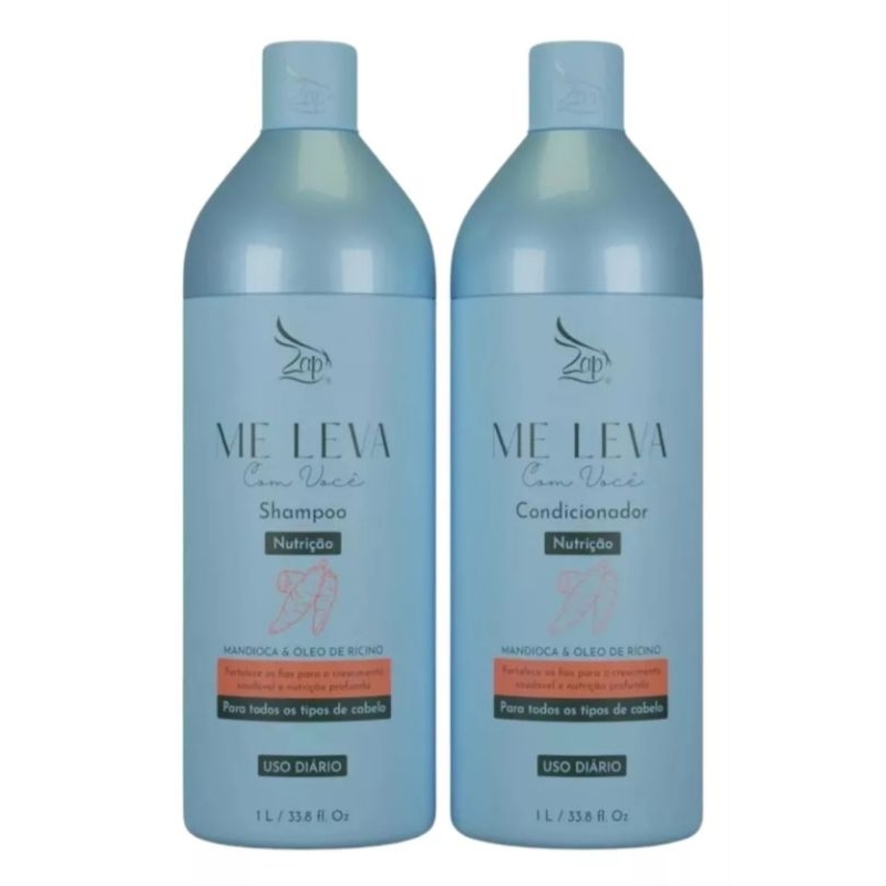 Zap Me Leva Com Você Kit Nutrição Mandioca e Óleo de Ricino 2x1L em Oferta na Shopee