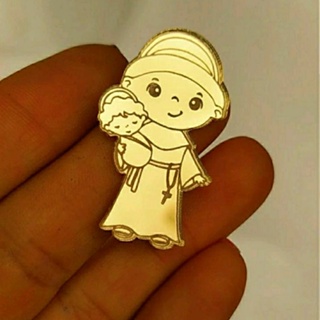 Kit 10 Apliques Santo Antônio/Acrílico Espelhado em Oferta na Shopee