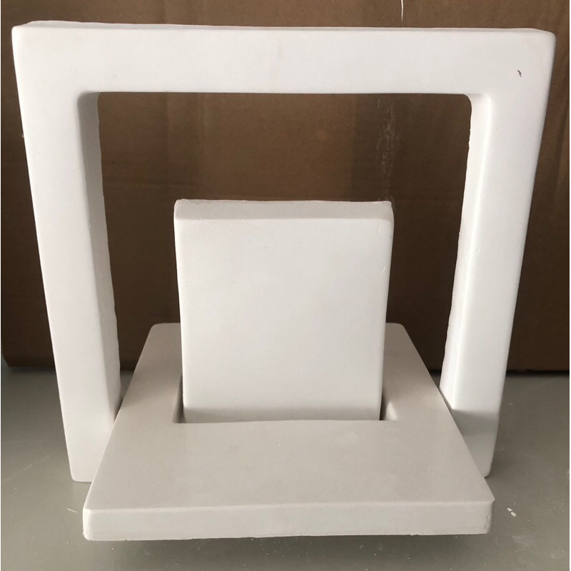 Kit Forma Vazado Cobogó + Base Abs 3d  "U" - 29x29x3,5cm