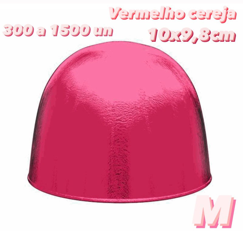 KIT Papel Chumbo Aluminio para Bombons e trufas Vermelho cereja 10x9,8 cm M EMBALAGEM CHUMBO BOMBOM PASCOA 2026