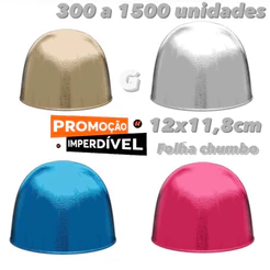 Papel Chumbo para Doces Aluminio - 300 ~1500 unidades G 12x11,98 cm EMBALAGEM CHUMBO BOMBOM PASCOA 2026 (CHOCO)