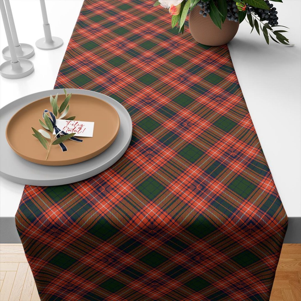 Caminho de Mesa Trilho Passadeira Retangular 4 ou 6 Lugares 1,35x0,40 Decorativa - XADREZ NATAL VERDE VERMELHO