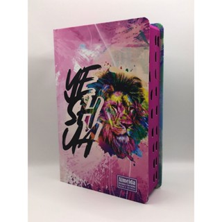 Bíblia Sagrada Tamanho Grande Com Harpa Palavras de Jesus em vermelho Leão Pink em Oferta na Shopee