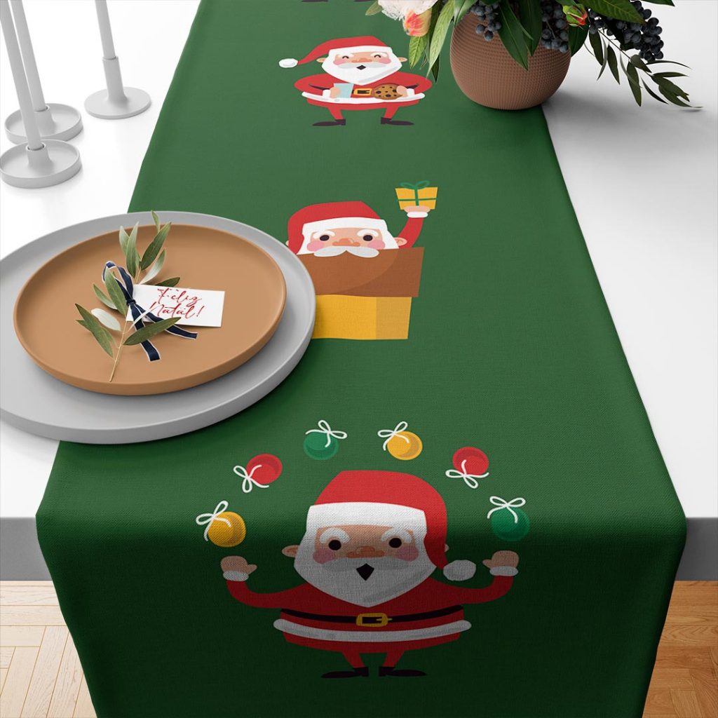 Caminho de Mesa Trilho Toalha Natal | 4 ou 6 Lugares, 1,35x0,40 | Bons Velinhos, Decoração