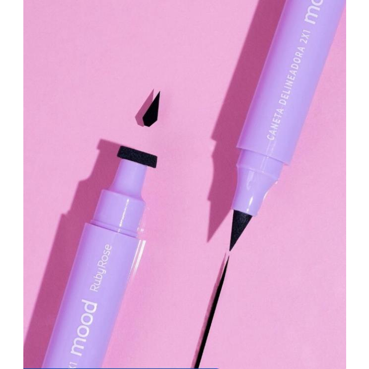 Delineador Premium 2X1 Mood Hb519 Ruby Rose em Oferta na Shopee