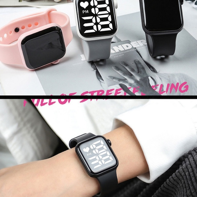 Relógio digital LED quadrado à prova d'água feminino masculino Esporte em Oferta na Shopee